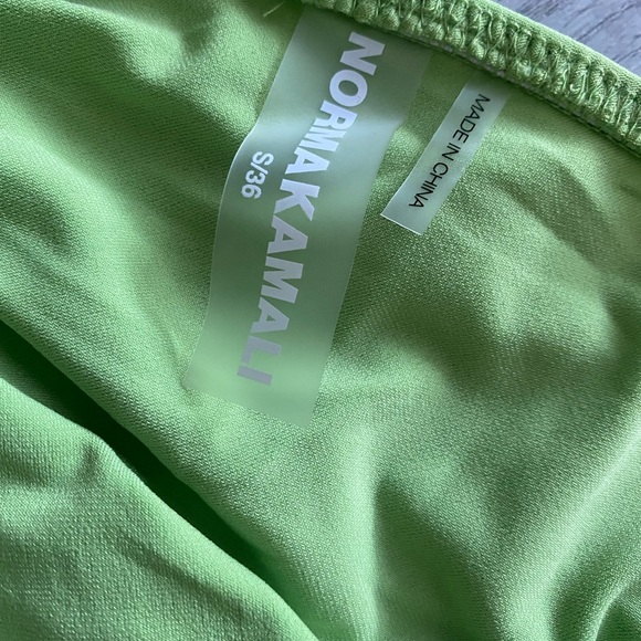 Norma Kamali Diana Gown in Gemini Green - Picture 2 of 4